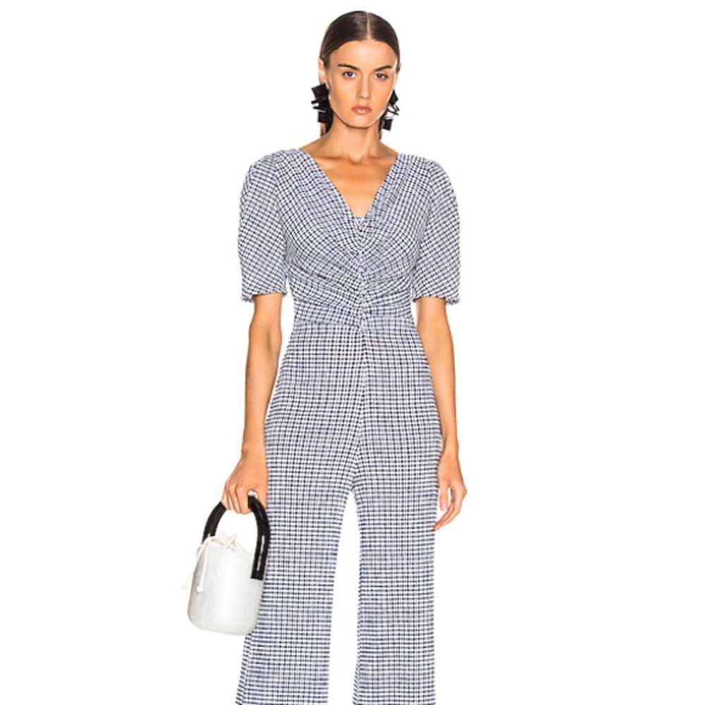 Staud Fraise Gingham Jumpsuit